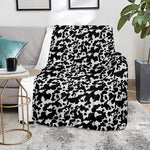Black And White Cow Pattern Print Blanket
