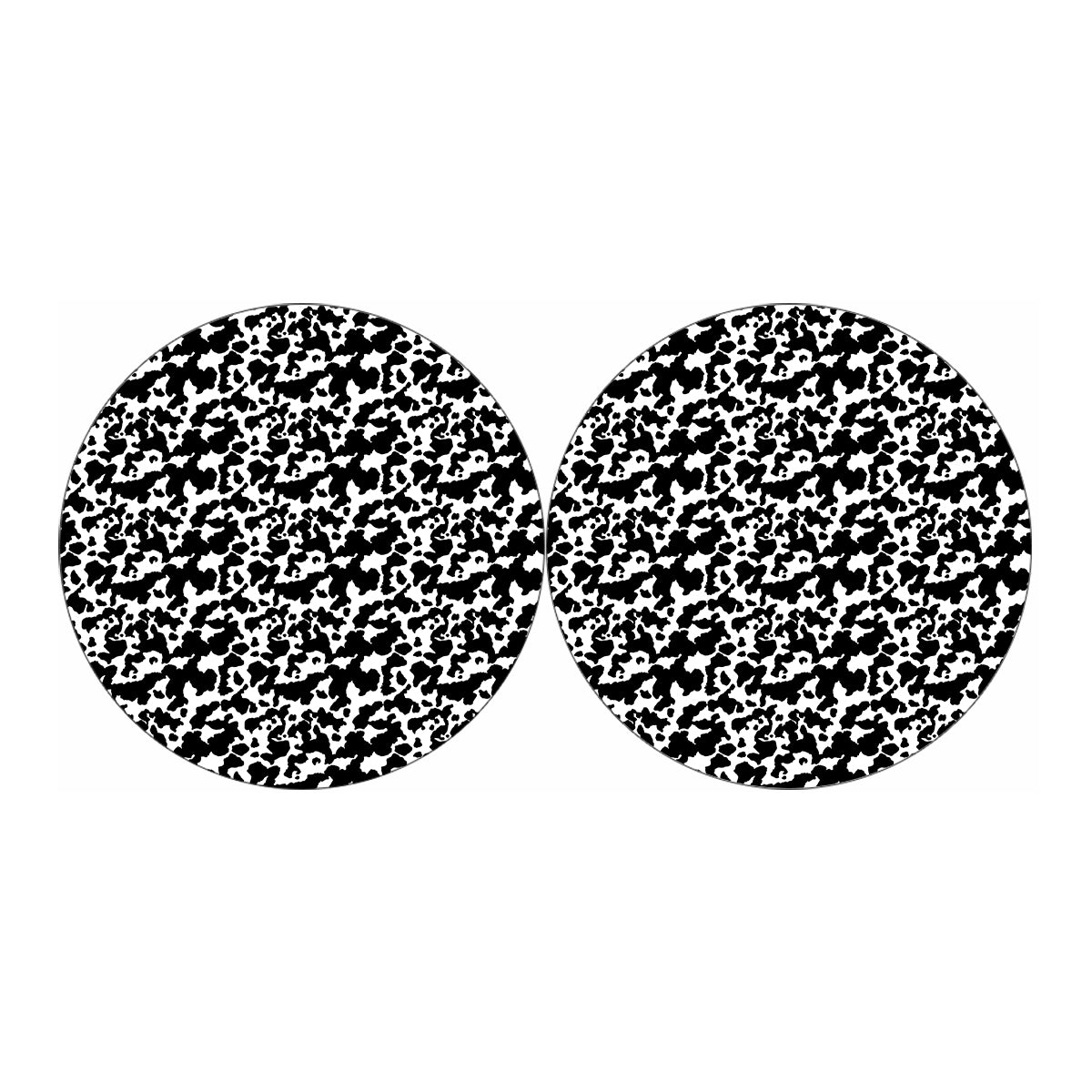 Black And White Cow Pattern Print Car Coasters