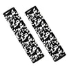 Black And White Cow Pattern Print Car Seat Belt Covers