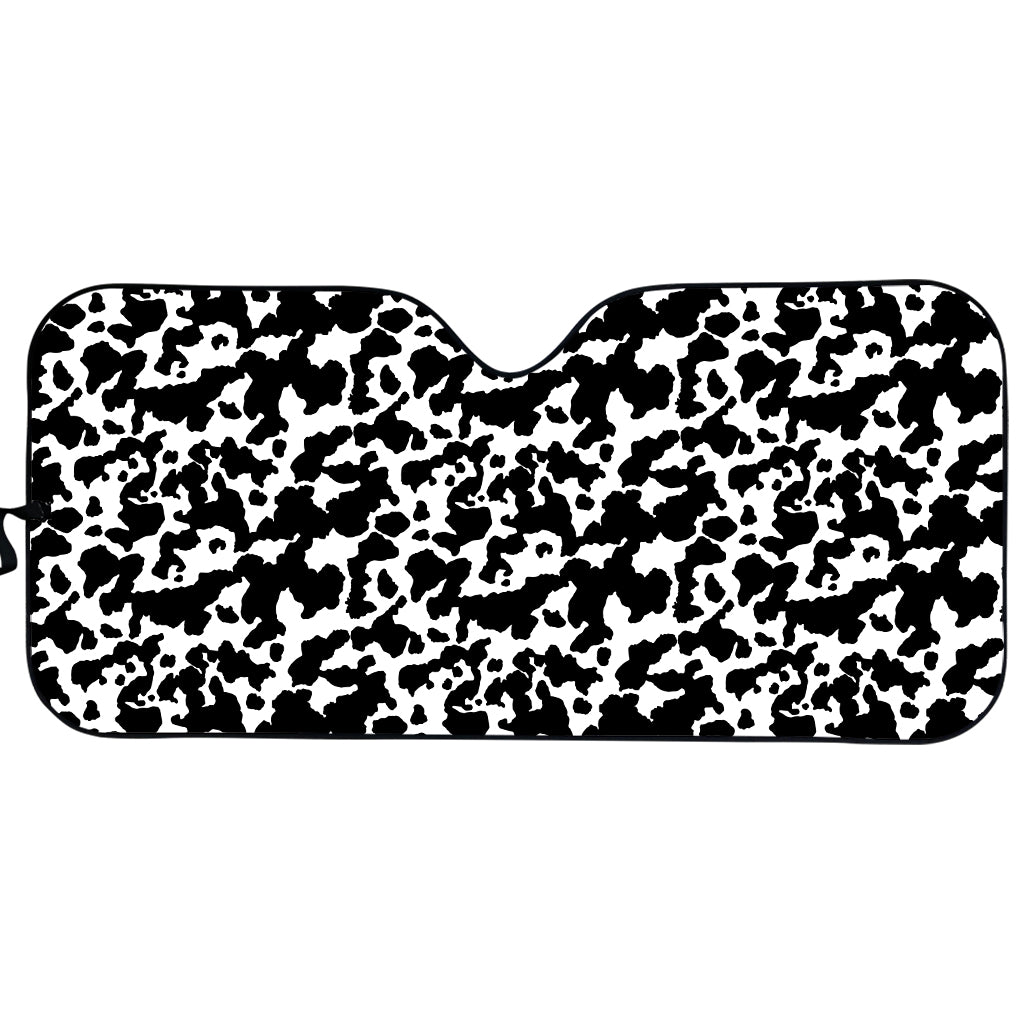 Black And White Cow Pattern Print Car Sun Shade