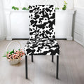 Black And White Cow Pattern Print Dining Chair Slipcover