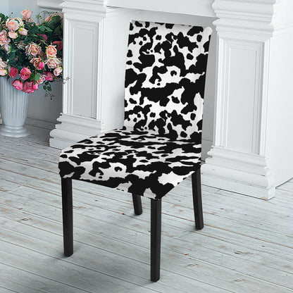 Black And White Cow Pattern Print Dining Chair Slipcover