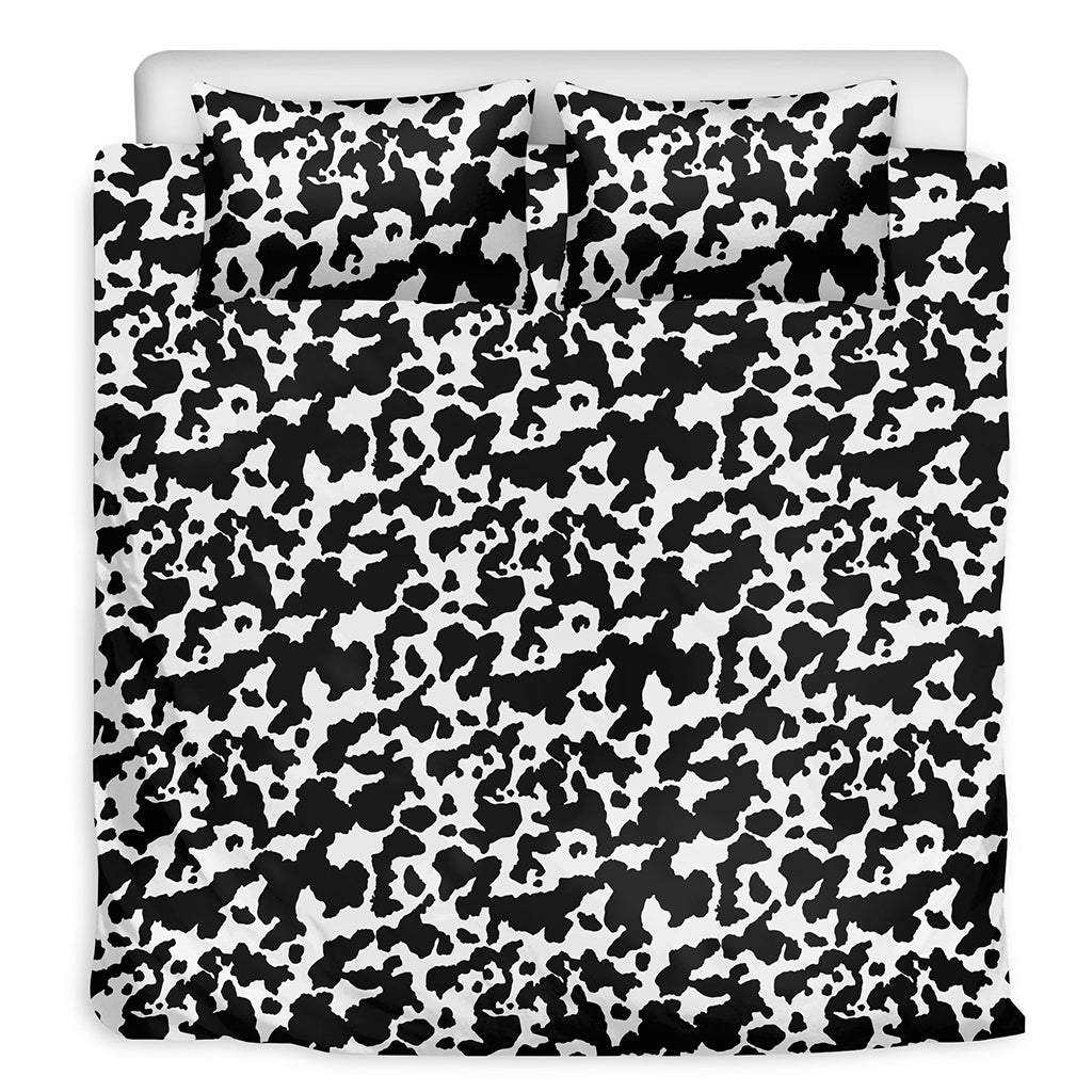 Black And White Cow Pattern Print Duvet Cover Bedding Set