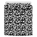 Black And White Cow Pattern Print Duvet Cover Bedding Set