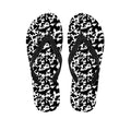 Black And White Cow Pattern Print Flip Flops
