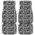 Black And White Cow Pattern Print Front and Back Car Floor Mats