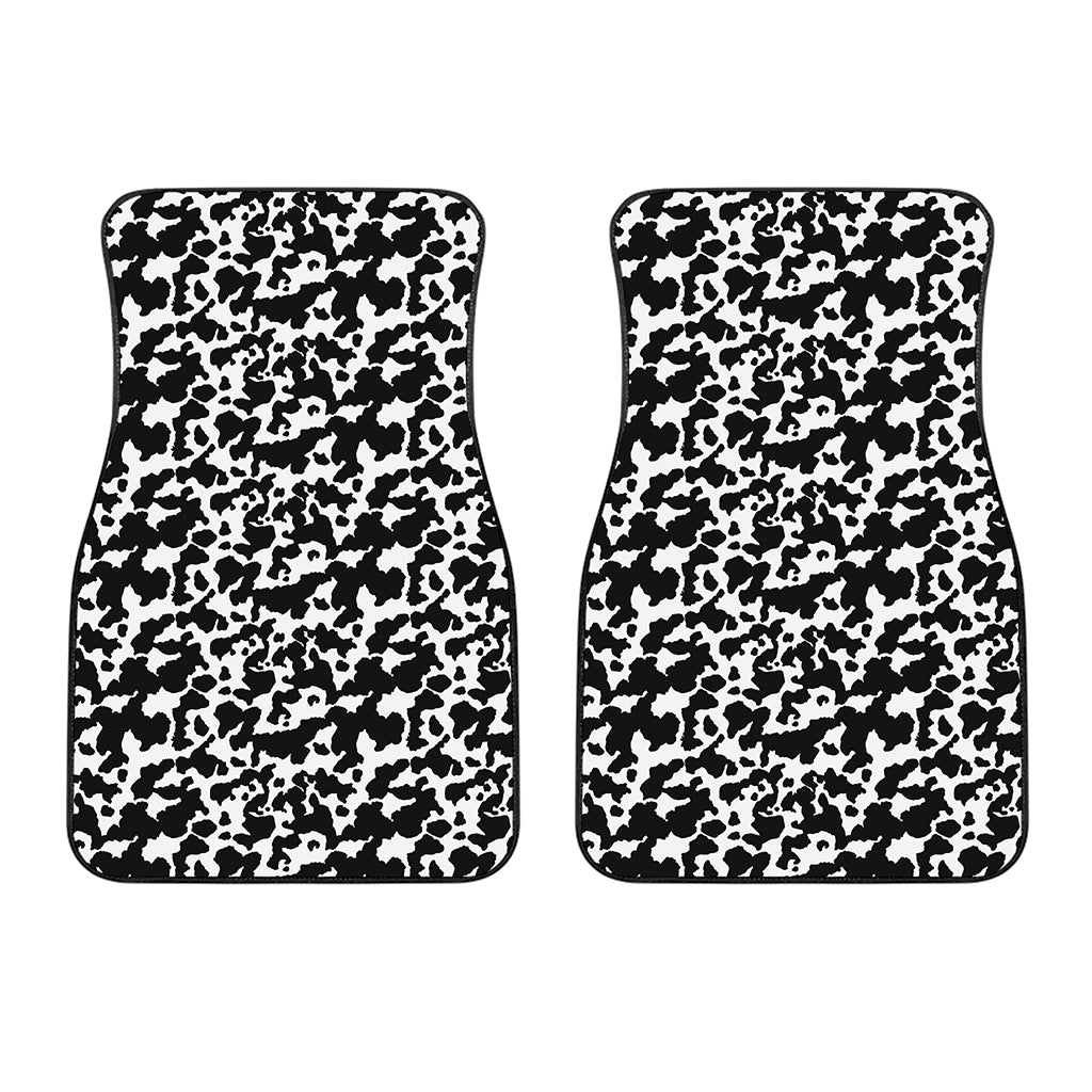 Black And White Cow Pattern Print Front Car Floor Mats