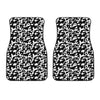 Black And White Cow Pattern Print Front Car Floor Mats