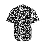 Black And White Cow Pattern Print Men's Baseball Jersey