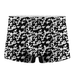 Black And White Cow Pattern Print Men's Boxer Briefs