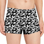 Black And White Cow Pattern Print Men's Boxer Briefs