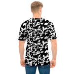 Black And White Cow Pattern Print Men's T-Shirt