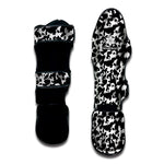 Black And White Cow Pattern Print Muay Thai Shin Guard