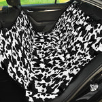 Black And White Cow Pattern Print Pet Car Back Seat Cover