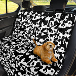 Black And White Cow Pattern Print Pet Car Back Seat Cover
