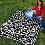 Black And White Cow Pattern Print Quilt