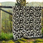 Black And White Cow Pattern Print Quilt