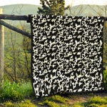 Black And White Cow Pattern Print Quilt