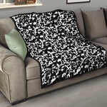 Black And White Cow Pattern Print Quilt