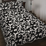 Black And White Cow Pattern Print Quilt Bed Set