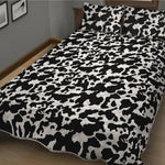 Black And White Cow Pattern Print Quilt Bed Set