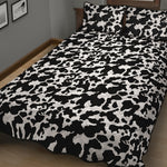 Black And White Cow Pattern Print Quilt Bed Set