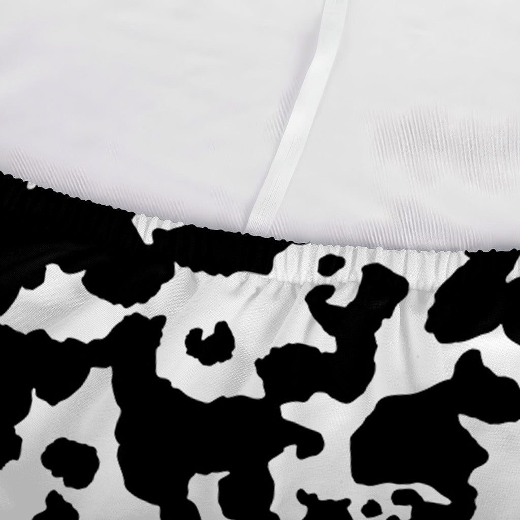Black And White Cow Pattern Print Sofa Cover