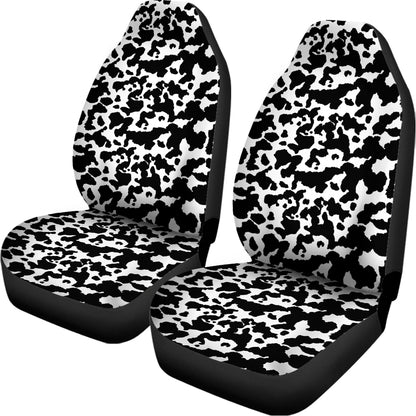 Black And White Cow Pattern Print Universal Fit Car Seat Covers