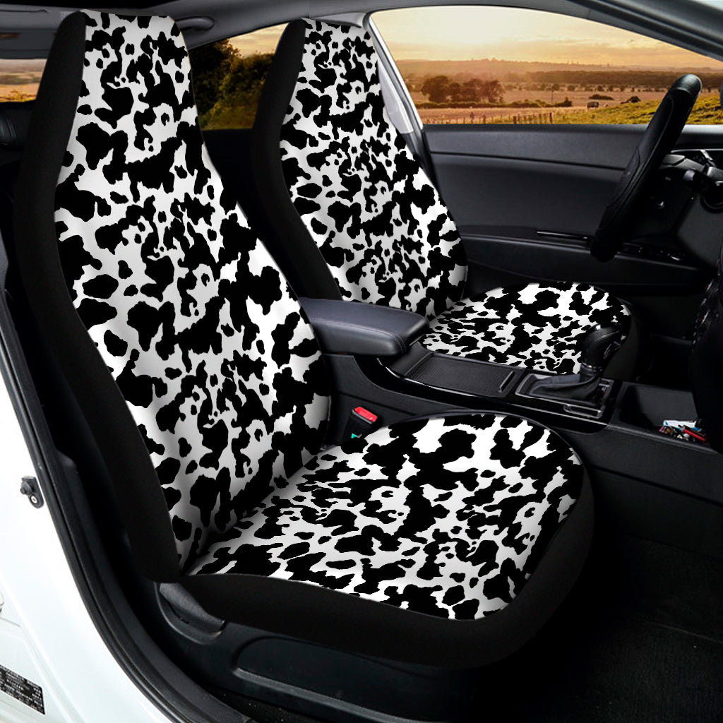 Black And White Cow Pattern Print Universal Fit Car Seat Covers