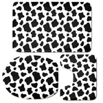 Black And White Cow Print 3 Piece Bath Mat Set