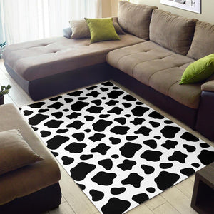 Black And White Cow Print Area Rug GearFrost