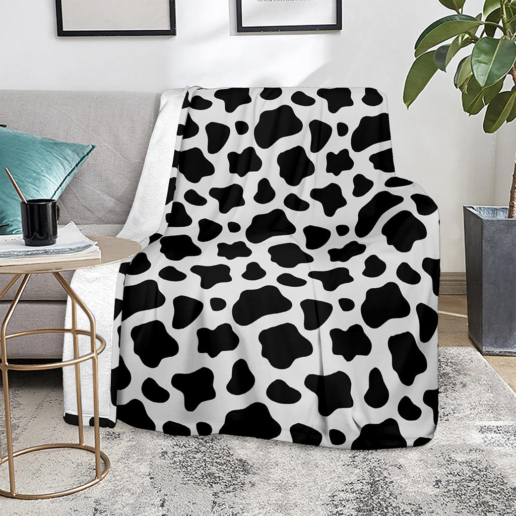Black And White Cow Print Blanket
