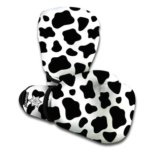 Black And White Cow Print Boxing Gloves