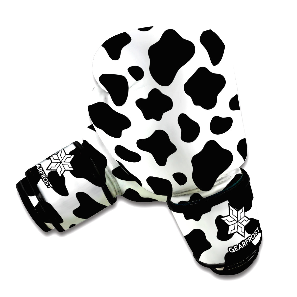 Black And White Cow Print Boxing Gloves