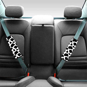 Black And White Cow Print Car Seat Belt Covers