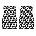 Black And White Cow Print Front Car Floor Mats