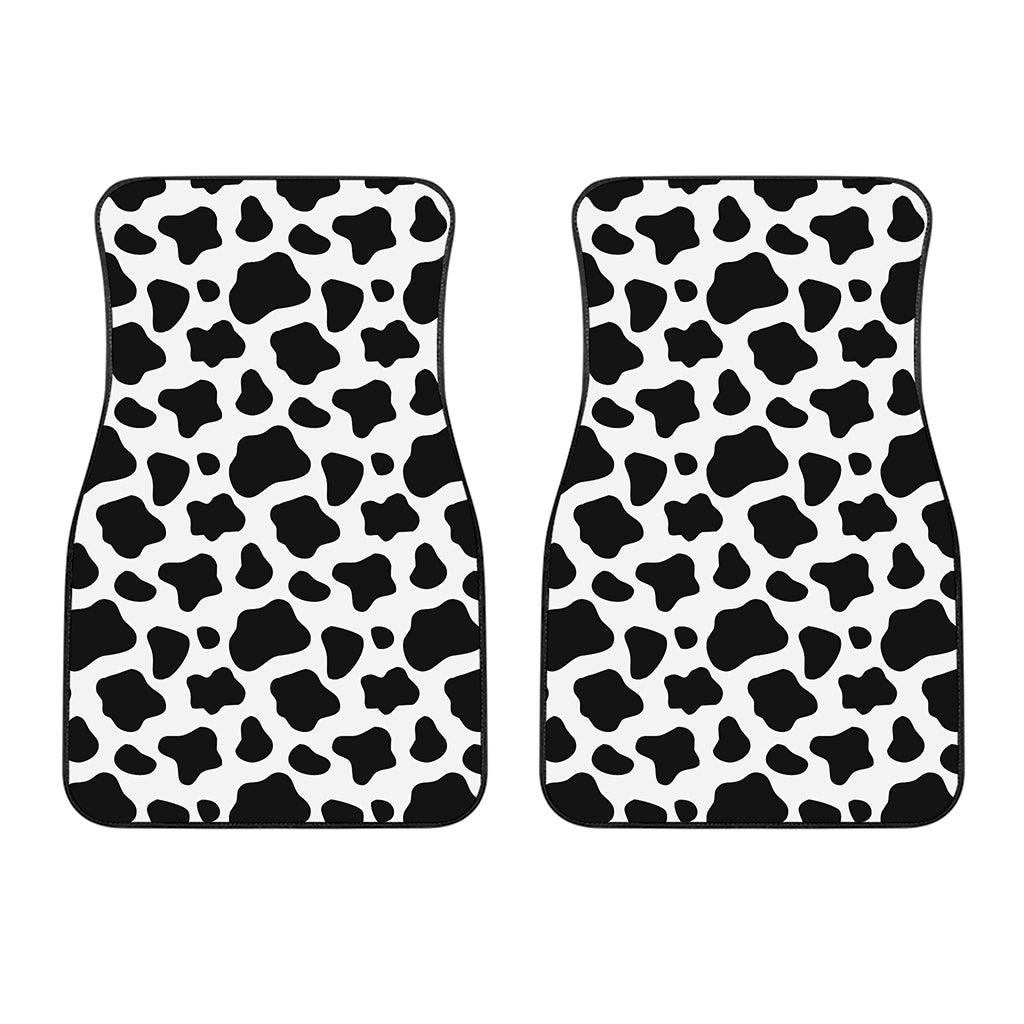 Black And White Cow Print Front Car Floor Mats