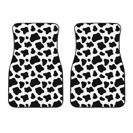 Black And White Cow Print Front Car Floor Mats