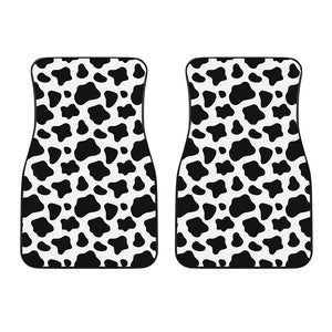 Black And White Cow Print Front Car Floor Mats