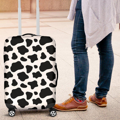 Black And White Cow Print Luggage Cover GearFrost