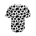 Black And White Cow Print Men's Baseball Jersey