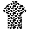 Black And White Cow Print Men's Short Sleeve Shirt