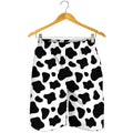 Black And White Cow Print Men's Shorts