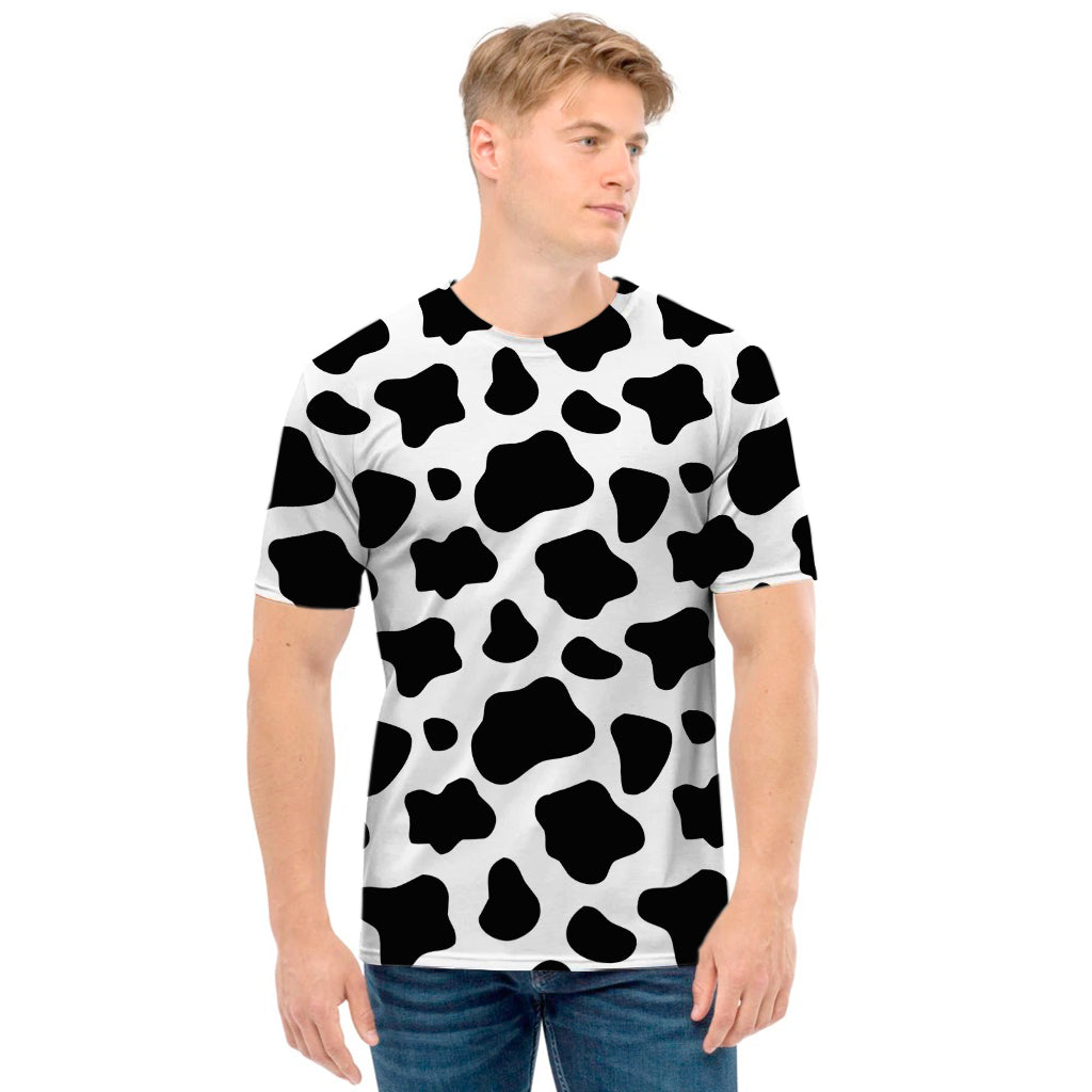 Black And White Cow Print Men's T-Shirt