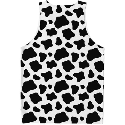 Black And White Cow Print Men's Tank Top