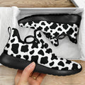 Black And White Cow Print Mesh Knit Shoes