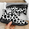 Black And White Cow Print Mesh Knit Shoes GearFrost