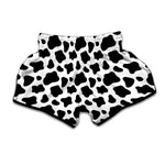 Black And White Cow Print Muay Thai Boxing Shorts