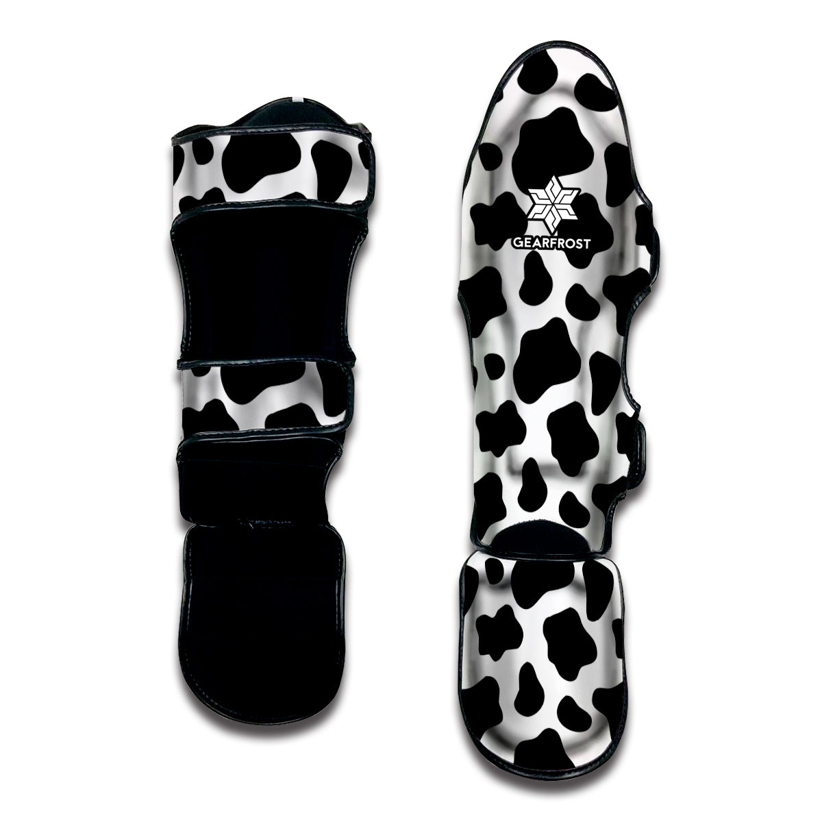 Black And White Cow Print Muay Thai Shin Guard