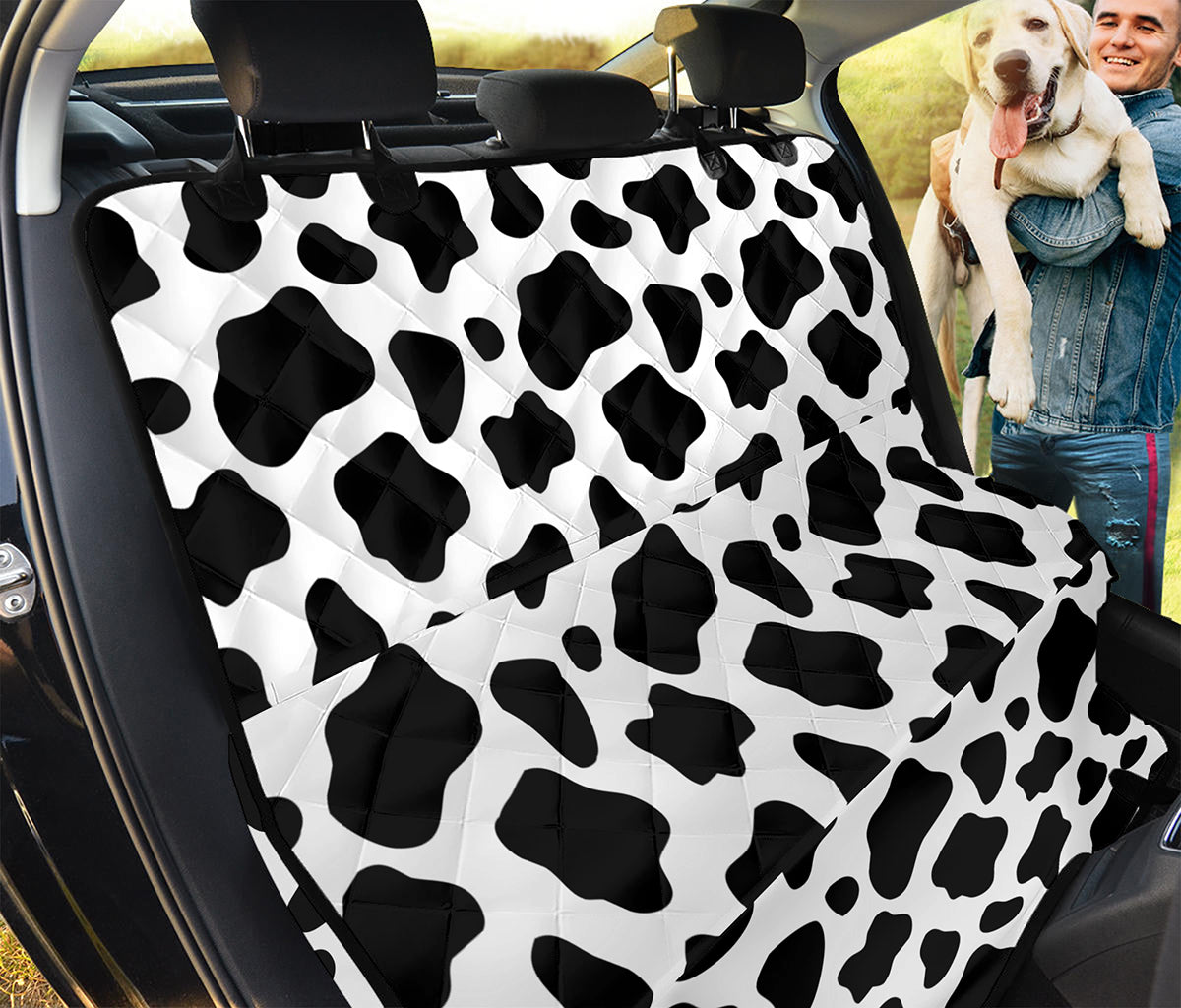Black And White Cow Print Pet Car Back Seat Cover